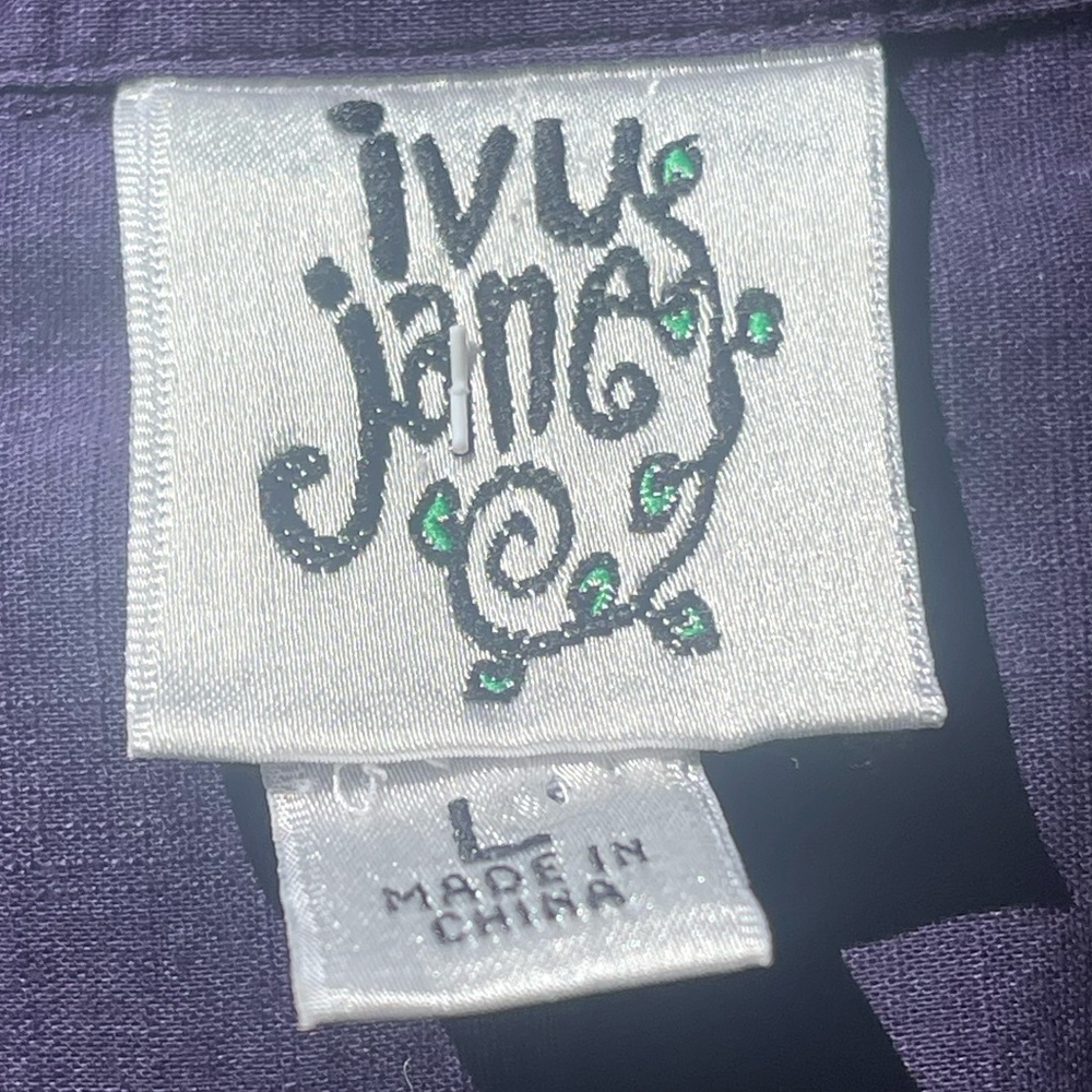 Ivy Jane Midnight Blue Cotton Tunic Top Size L - Picture 3 of 9